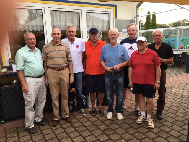 v.l. Fritz Stühlen, Gerd Lochten, Wolfgang Albiez, Peter Maßen, Rüdiger Röttger, Hans-Ulrich Treder, Norbert Rexing und Martin Peters. Bei weiteren Spielen waren auch Robert Hübgens, Rüdiger Schwertner und Hartmut Eichler für die Mannschaft aktiv.